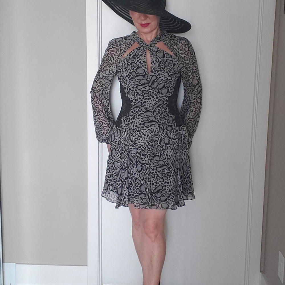 ๐ 2X HOST PICK ๐ BCBG MaxAzria Silk Party Dress - Picture 12 of 15